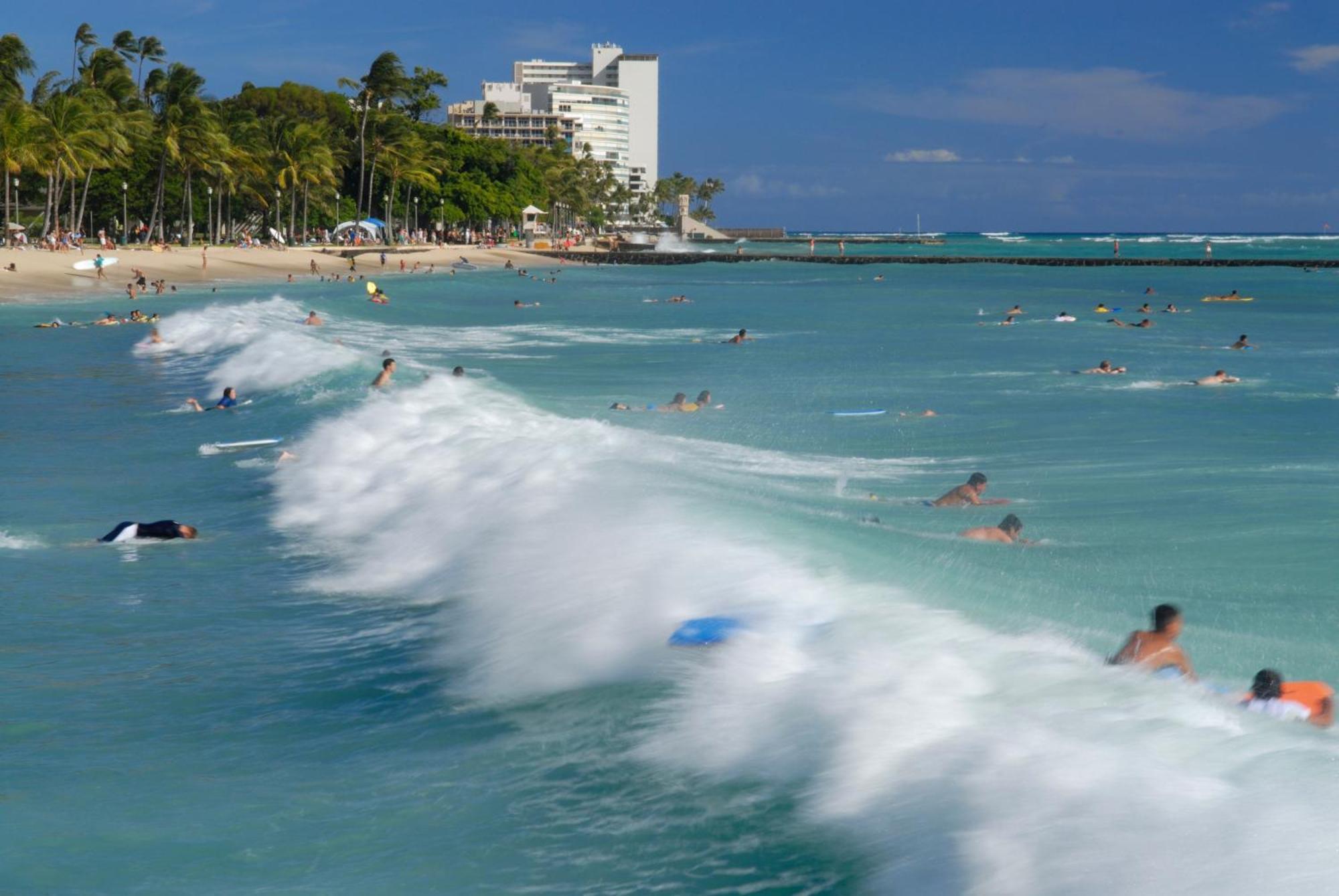 Renovated With City View At Aqua Palms Waikiki 호놀룰루 외부 사진
